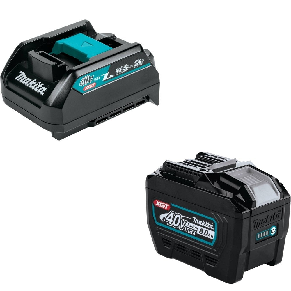 Makita ADP10 18V LXT Adapter for XGT Chargers W/ BL4080F 40V max XGT 8.0Ah Battery