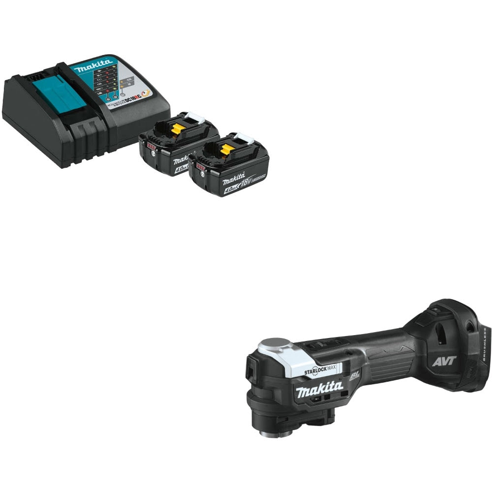 Makita BL1840BDC2X Battery & Charger Kit W/ FREE XMT04ZB Multi-Tool