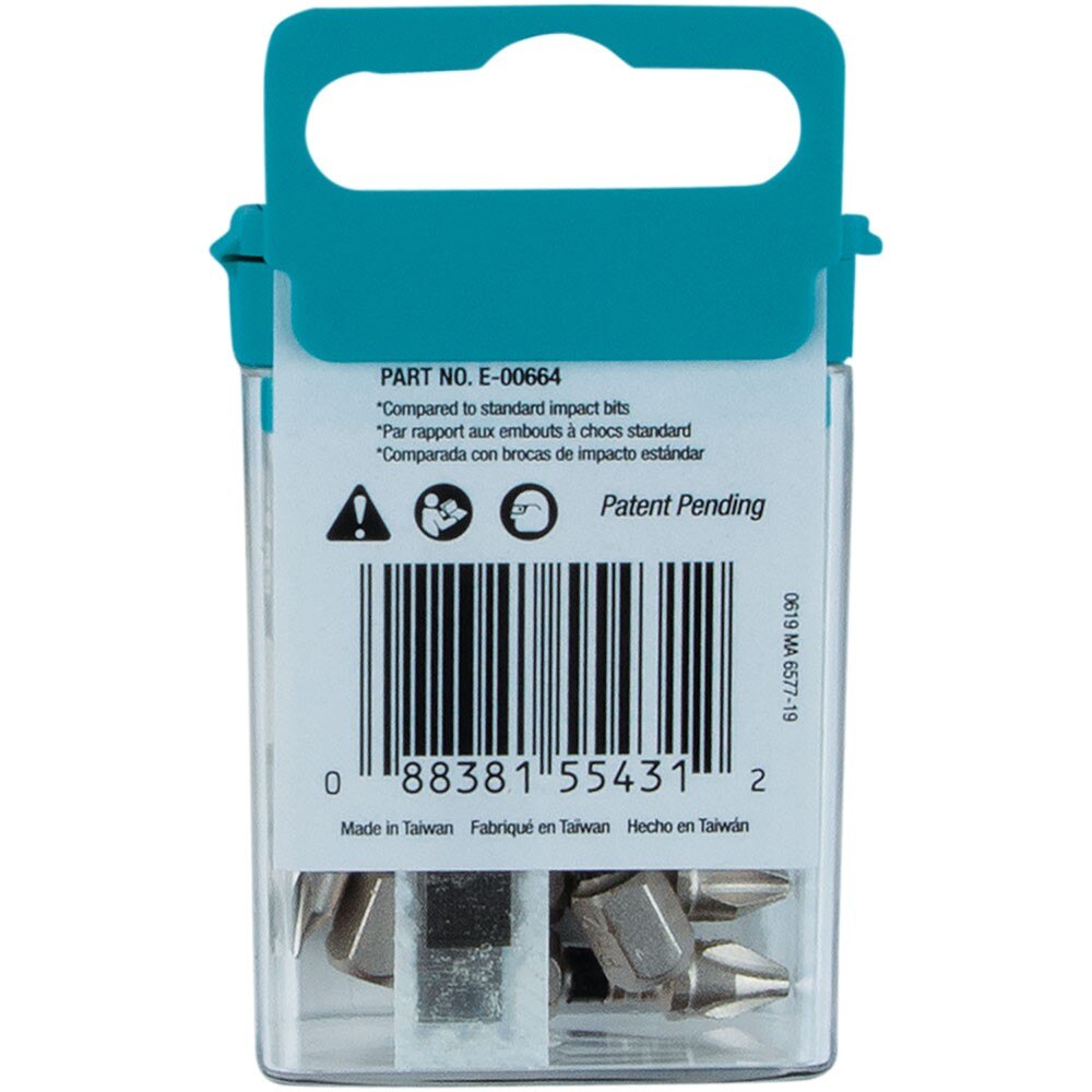 Makita E-00664 Impact XPS #2 Phillips 1" Insert Bit, 15 Pack - 3