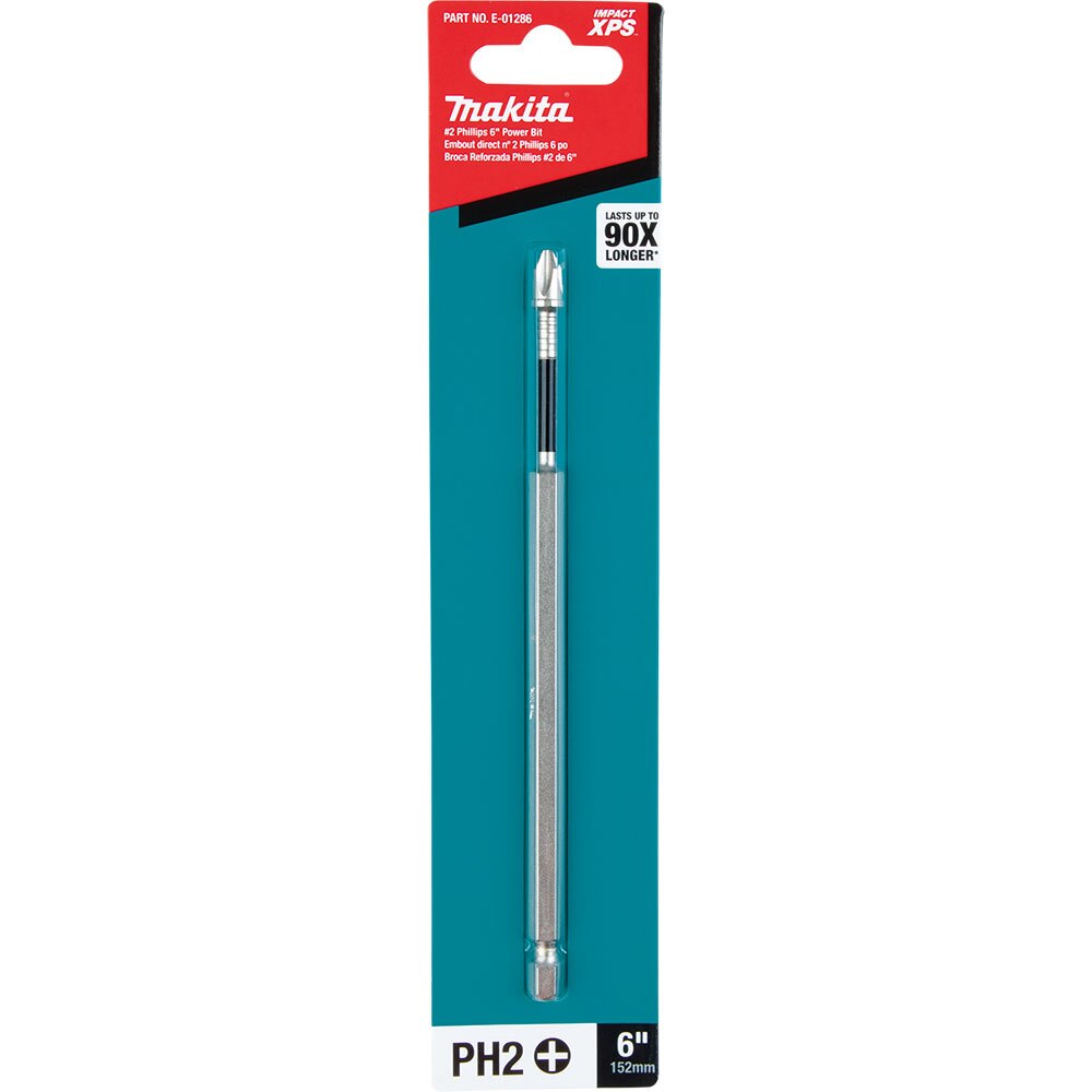 Makita E-01286 Impact XPS #2 Phillips 6" Power Bit - 2