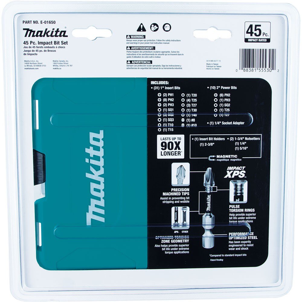 Makita E-01650 Impact XPS 45-Piece Impact Bit Set - 4