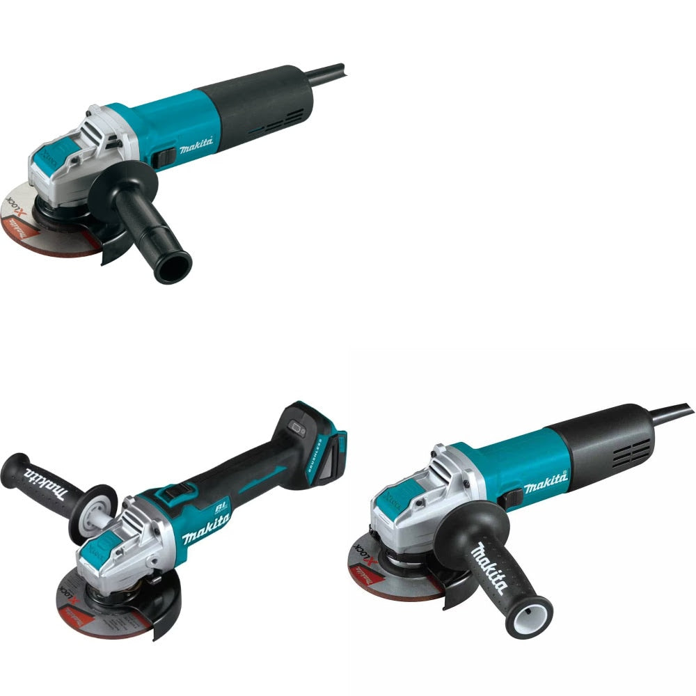 Makita GA5080 Angle Grinder Kit W/ XAG25Z Grinder and FREE GA4570 Grinder