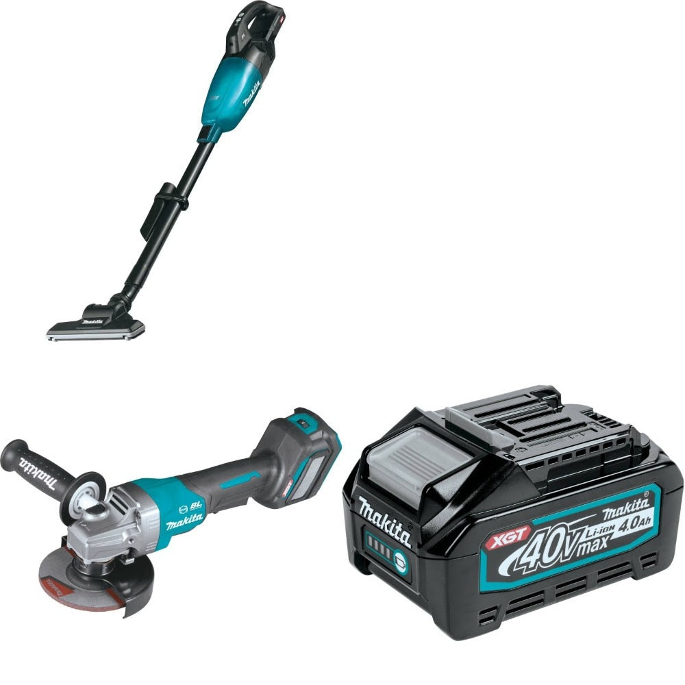 Makita GLC01Z Compact Vacuum Kit W/ Angle Grinder and FREE Battery