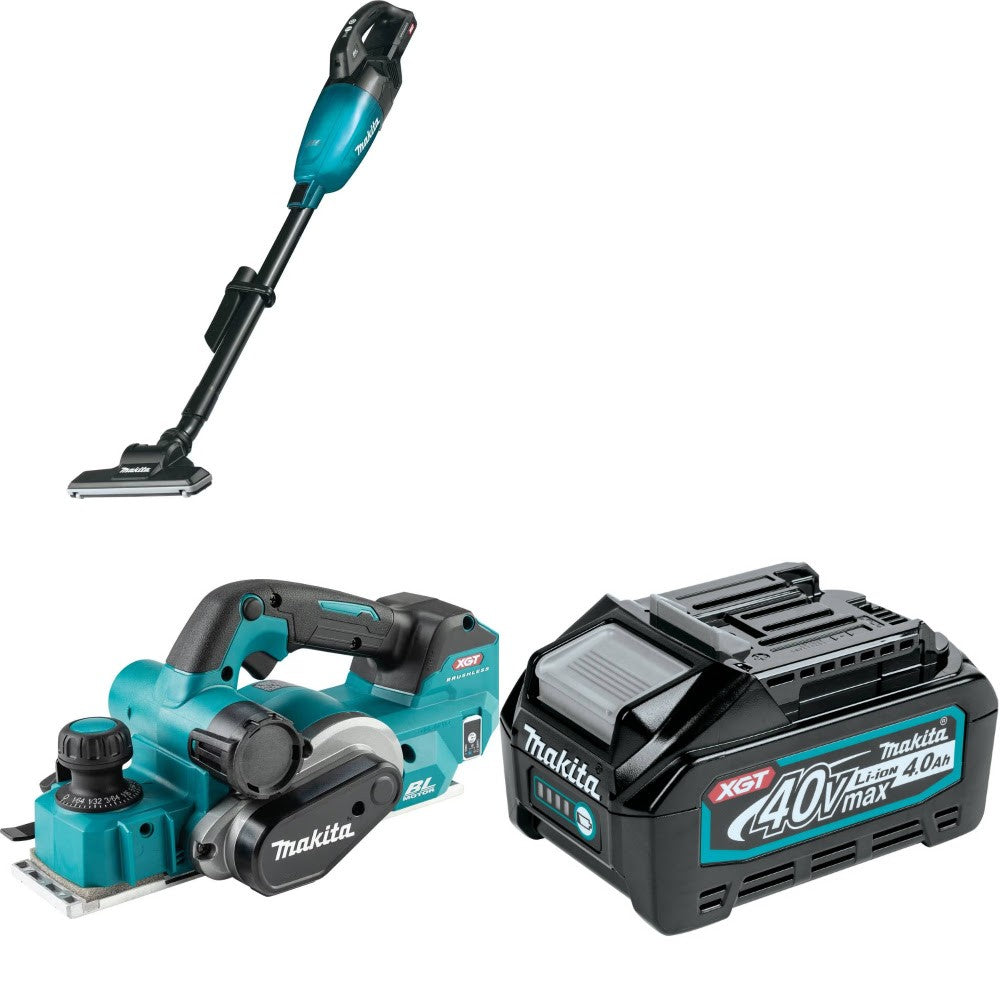Makita GLC01Z Compact Vacuum Kit W/ GPK01Z Planer and FREE BL4040 Battery