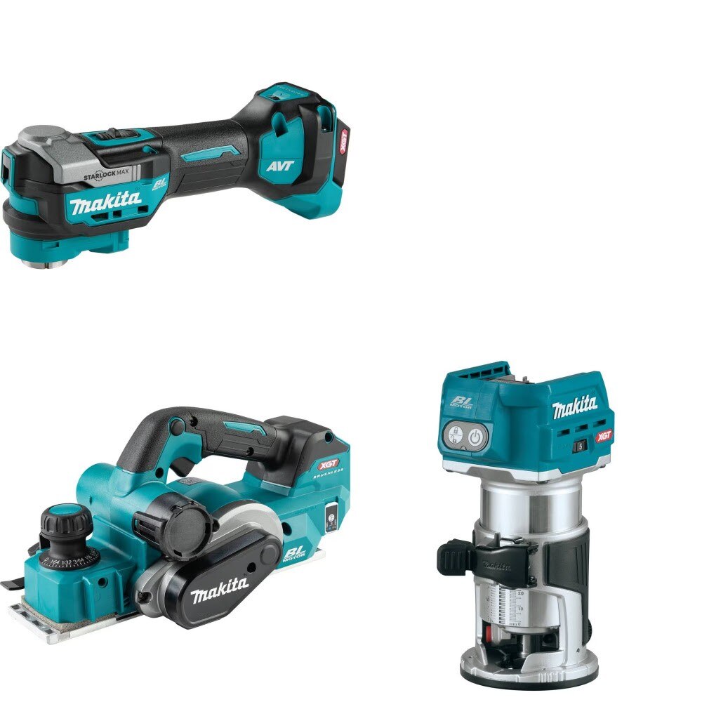 Makita GMT01Z Oscillating Multi-Tool Kit W/ GPK01Z Planer and FREE GTR01Z Router