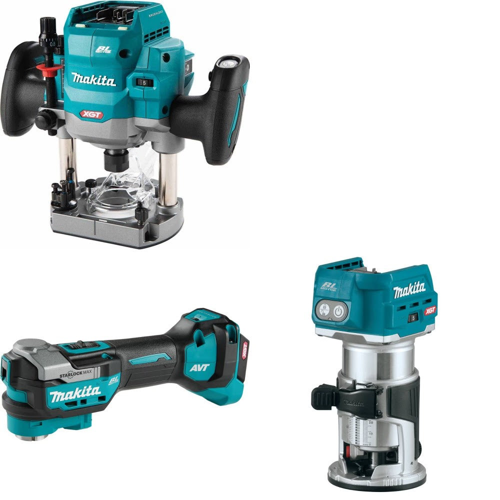 Makita GPR01Z Plunge Router Kit W/ GMT01Z Multi-Tool and FREE GTR01Z Router