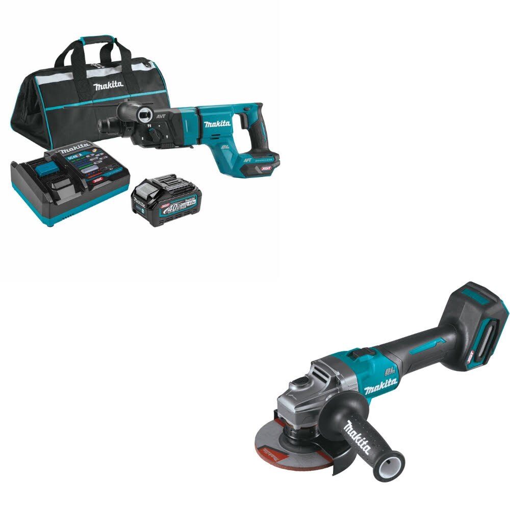 Makita GRH07M1 Rotary Hammer Kit W/ FREE GAG01Z Angle Grinder
