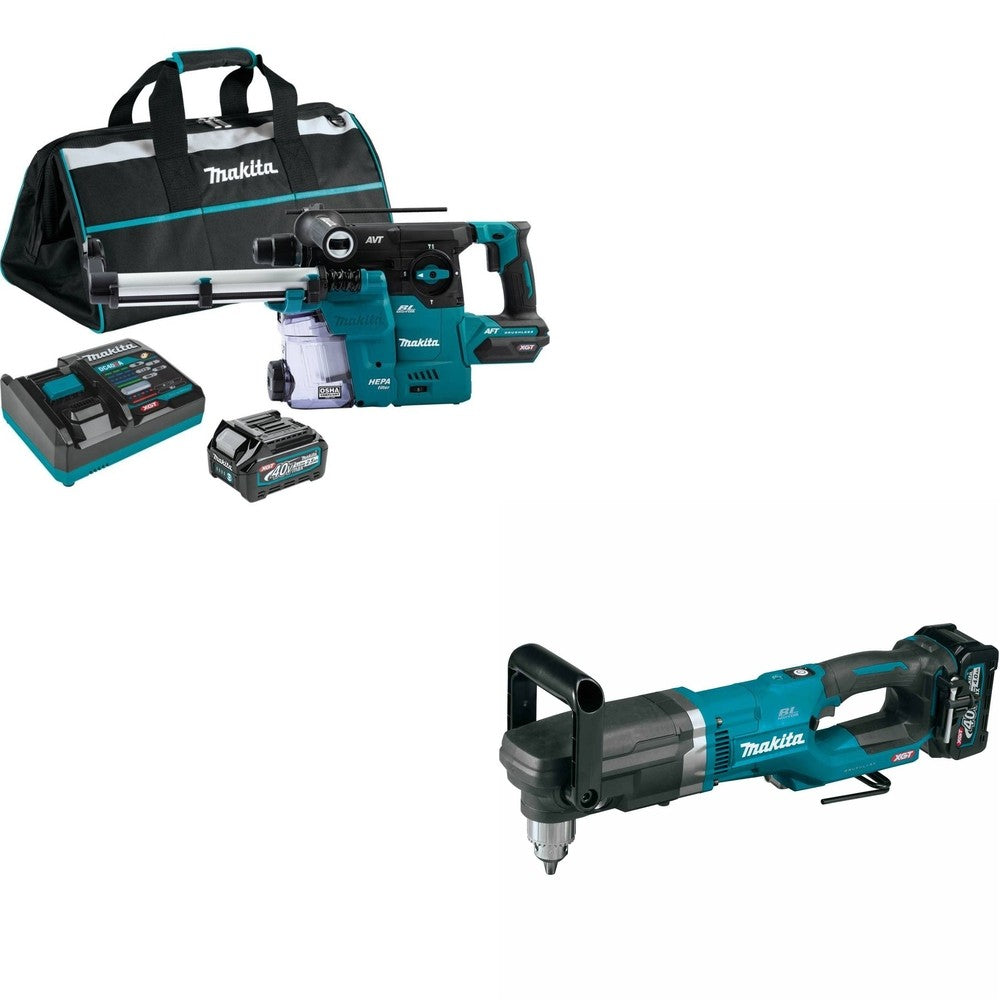 Makita GRH08M1W Rotary Hammer Kit w/ Dust Extractor W/ FREE GAD01M1 Drill Kit