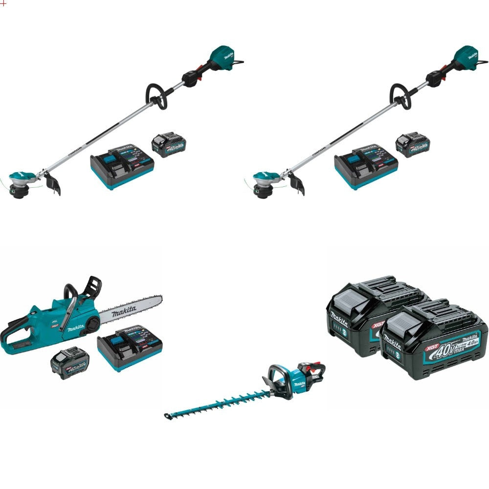 Makita Trimmer, 2 Pack Kit W/ FREE Saw and FREE Hedge and FREE Battery