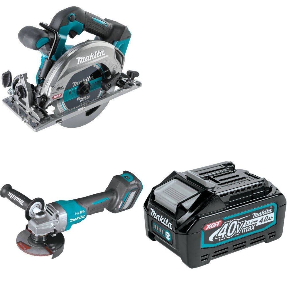 Makita GSH05Z Circ Saw Kit W/ GAG06Z Angle Grinder and FREE Battery