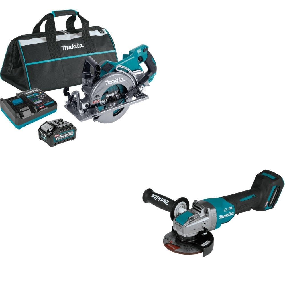 Makita GSR01M1 Rear Handle Circular Saw Kit W/ FREE GAG13Z Angle Grinder