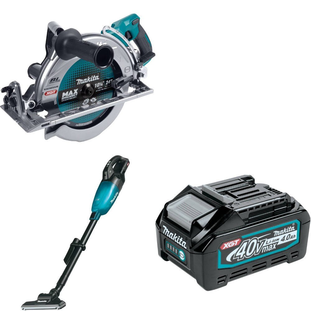 Makita Rear Handle Circular Saw Kit W/ HEPA Vacuum and FREE 4.0Ah Battery