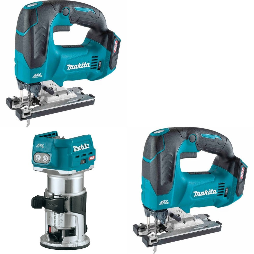 Makita GVJ02Z Jig Saw, 2 Pack Kit W/ FREE GTR01Z Compact Router