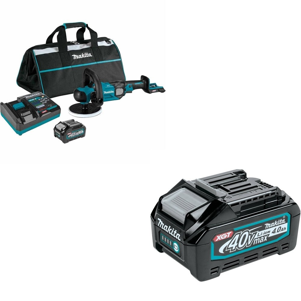 Makita GVP01M1 40V max XGT Brushless Cordless 7" Polisher Kit, (4.0Ah) W/ BL4040 4.0Ah Battery