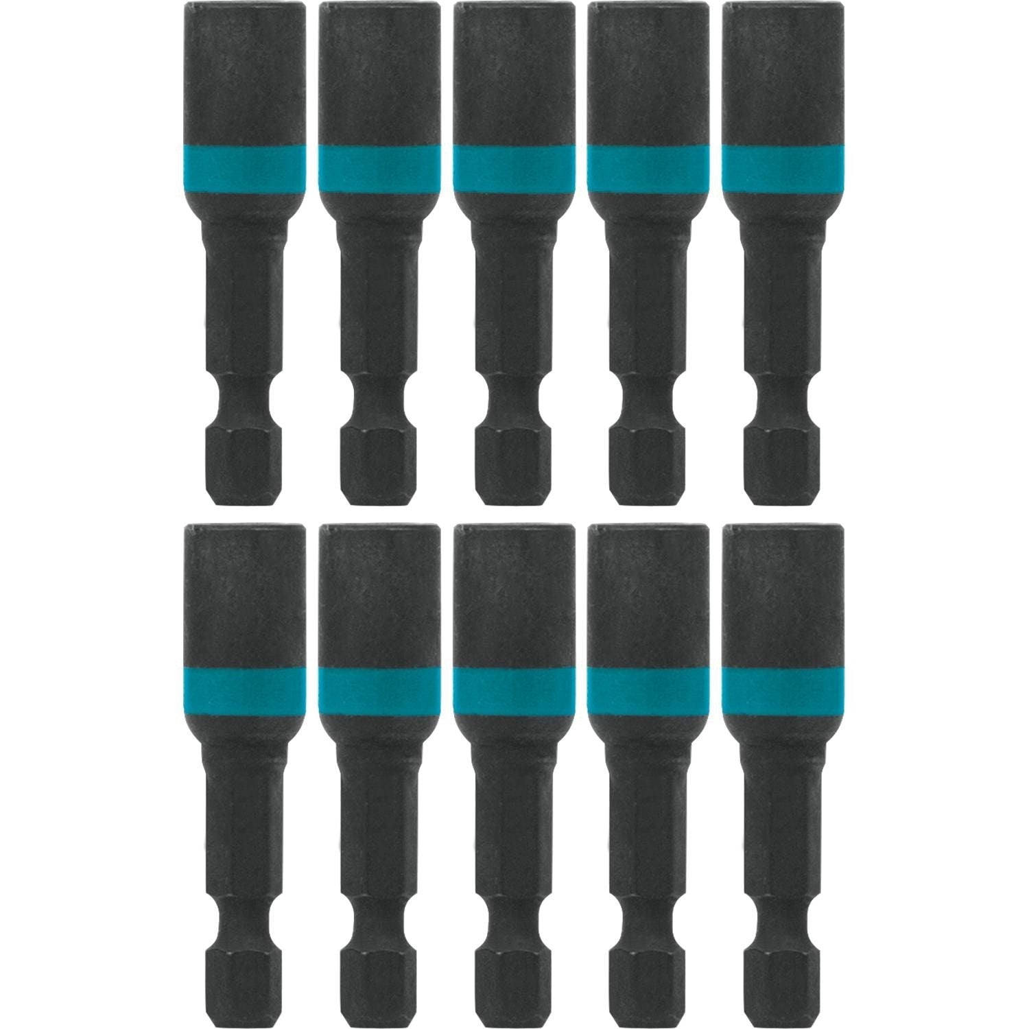 Makita A-97106 ImpactX 1/4" x 1-3/4" Magnetic Nut Driver, 10/pk, Bulk