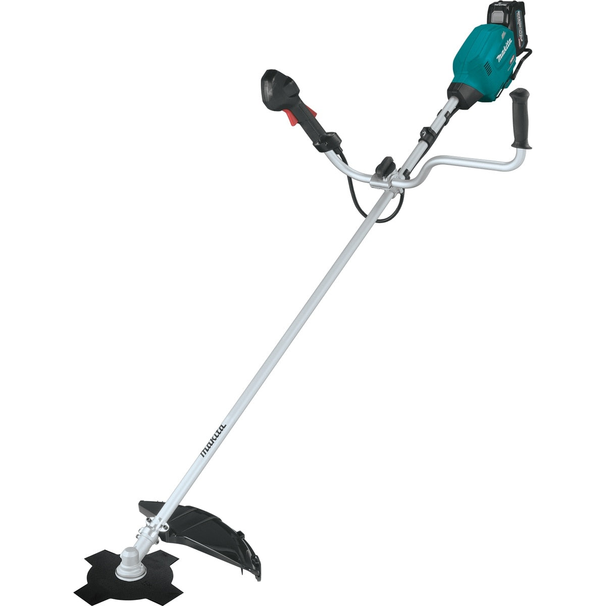 Makita GRU06T 40V max XGT Brushless Cordless Brush Cutter Kit with 10 in. 4-Tooth Blade (2 Batteries, Charger, Harness)