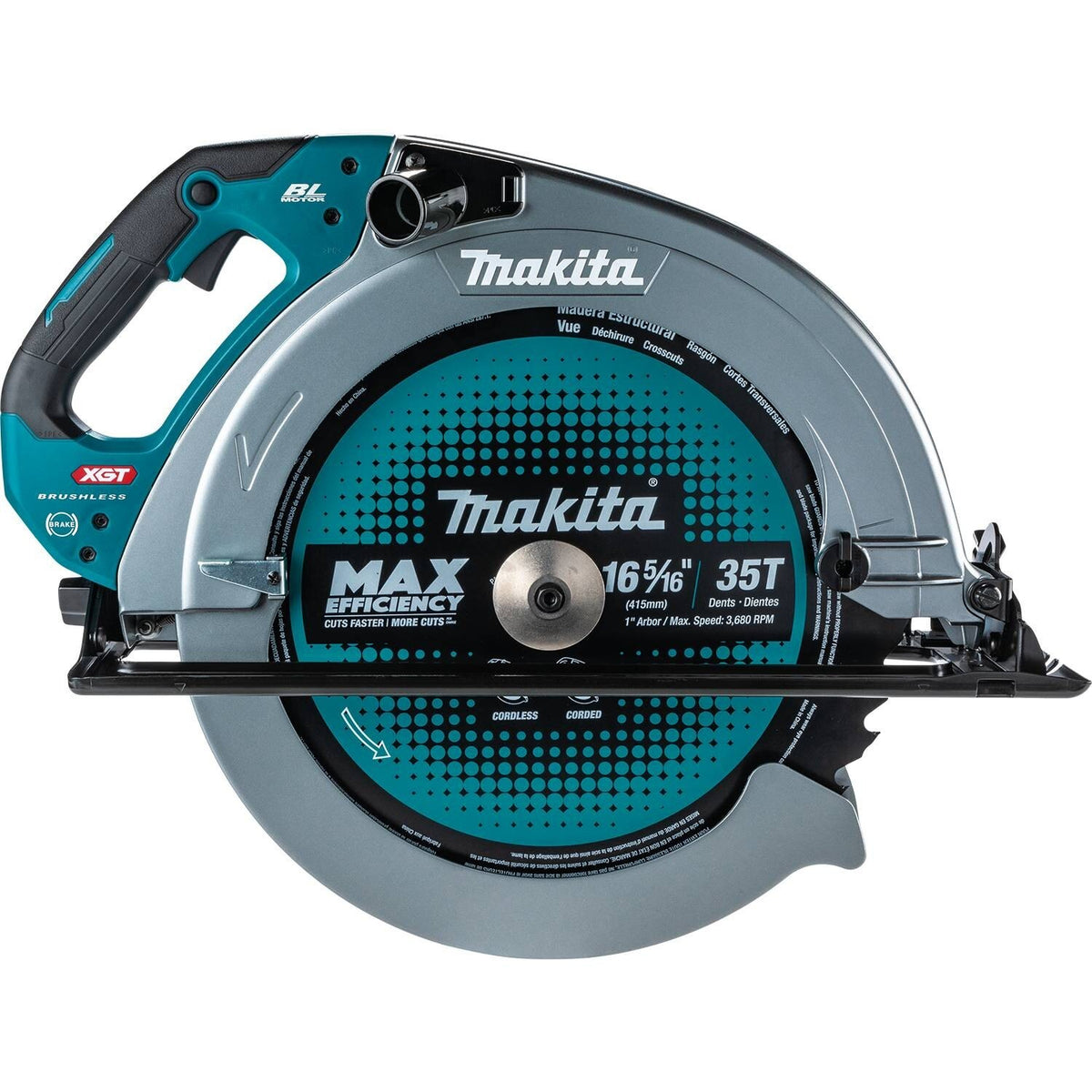 Makita GSH06Z 40V max XGT Brushless Cordless 16-5/16" Circular Saw Tool Only–High-Capacity Cordless