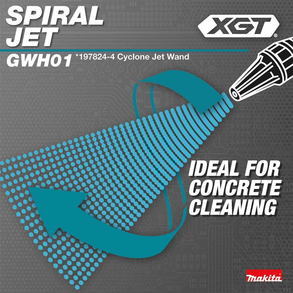 Makita GWH01Z 40V max XGT Brushless Cordless 1300 PSI 1.5 GPM Pressure Washer, Tool Only - 16