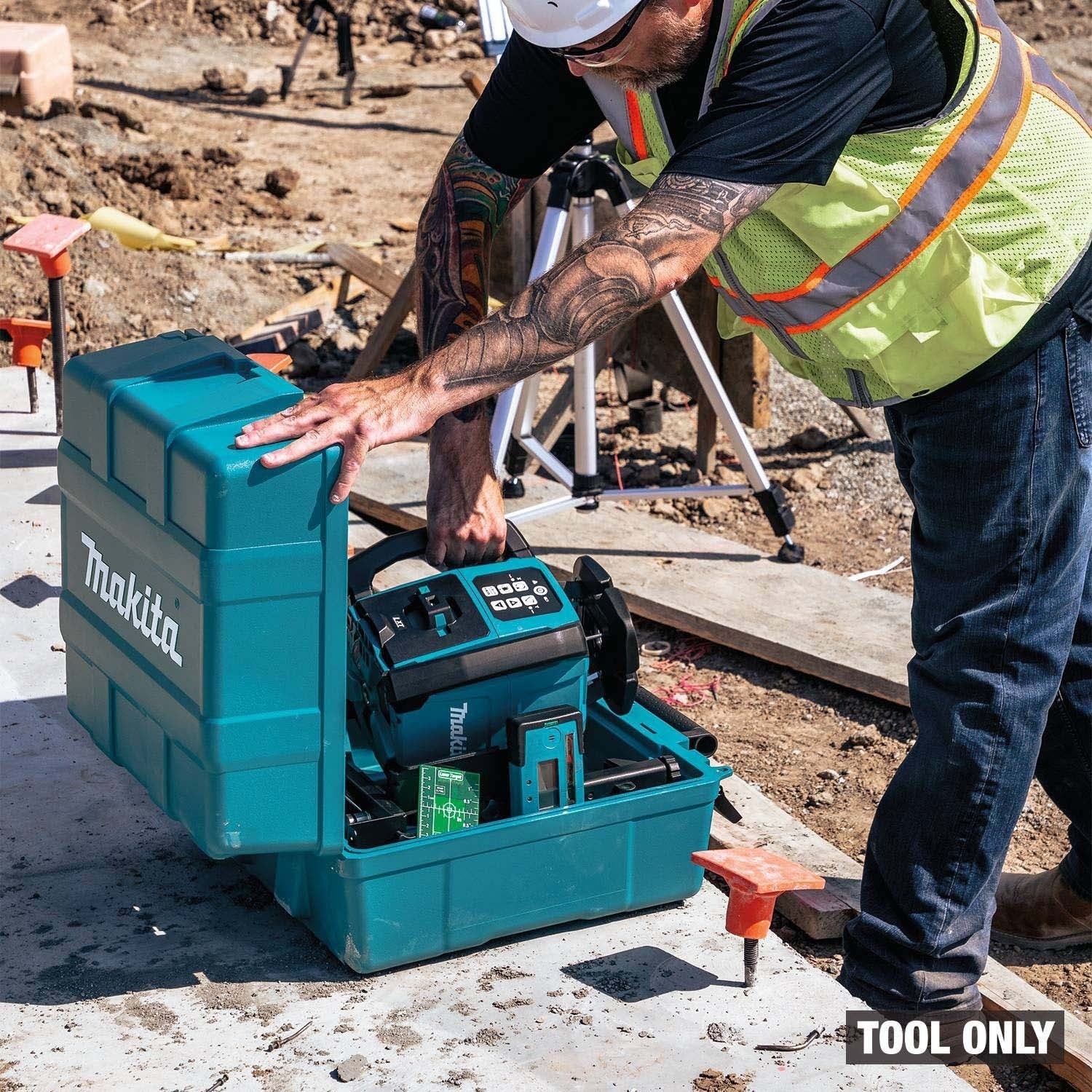 Makita SKR001Z 18V LXT Green Dual Slope 360 Degree Rotary Laser Level 2600 ft with Case (Tool Only) - 17