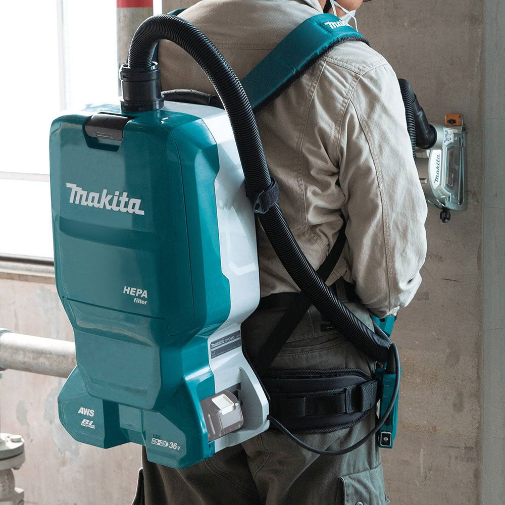 Makita XCV18ZX 18V X2 LXT 1.6 Gallon Backpack Dry Dust Extractor,Tool Only - 5
