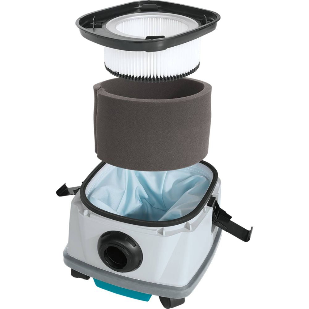 Makita XCV22ZU 36V (18V X2) LXT Brushless 2.1 Gallon HEPA Filter Dry Dust Extractor/Vacuum, AWS, Tool Only - 13