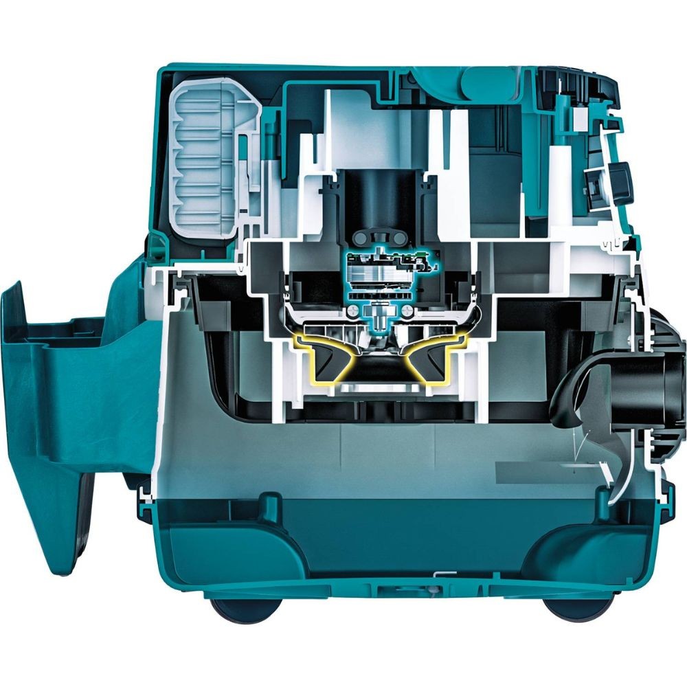 Makita XCV22ZU 36V (18V X2) LXT Brushless 2.1 Gallon HEPA Filter Dry Dust Extractor/Vacuum, AWS, Tool Only - 18