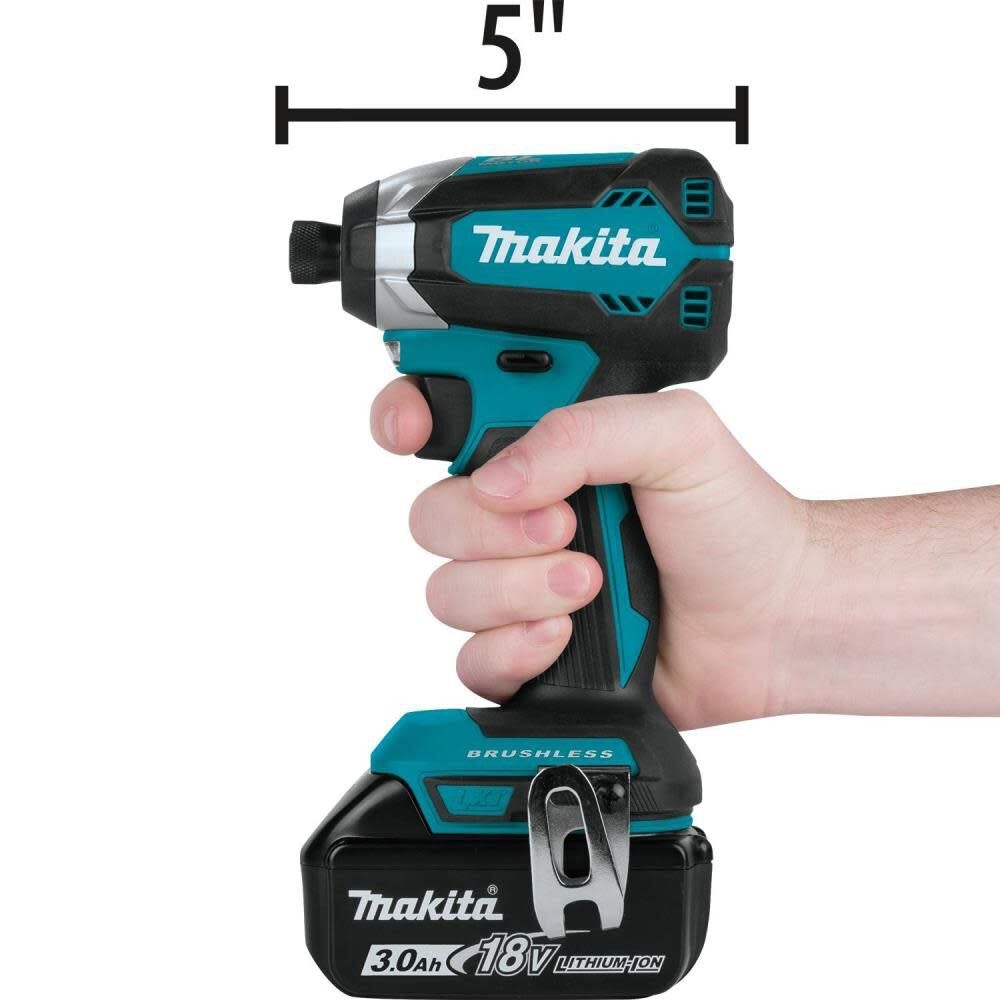 Makita XDT131X2 18V LXT Lithium-Ion Brushless Cordless 2 Pc. Combo Kit, XDT13Z, DML186W, bag (3.0Ah) - 8