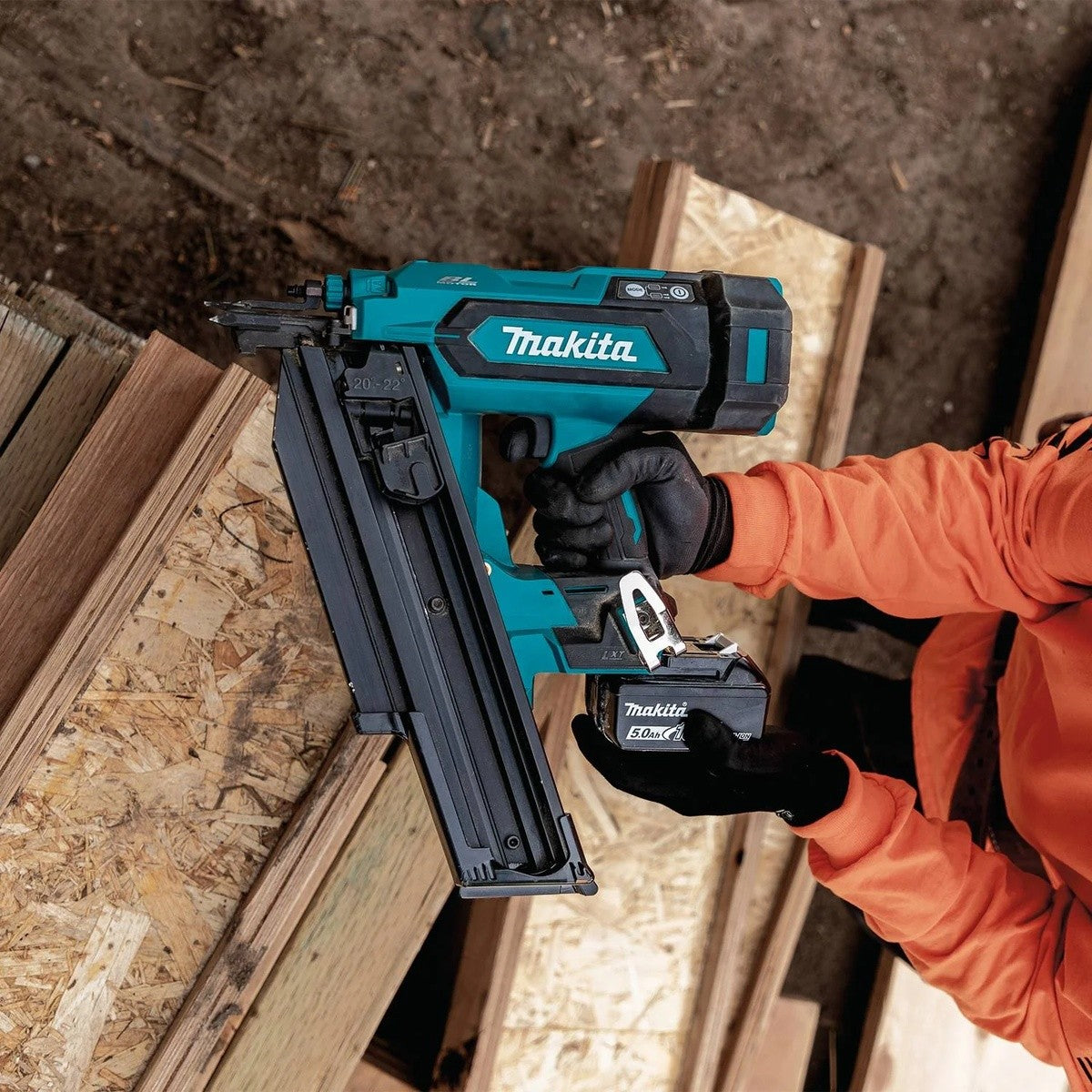Makita XNB03M1 18V LXT Lithium-Ion Brushless Cordless 21" Full Round Head 3-1/2" Framing Nailer Kit (4.0Ah) - 4
