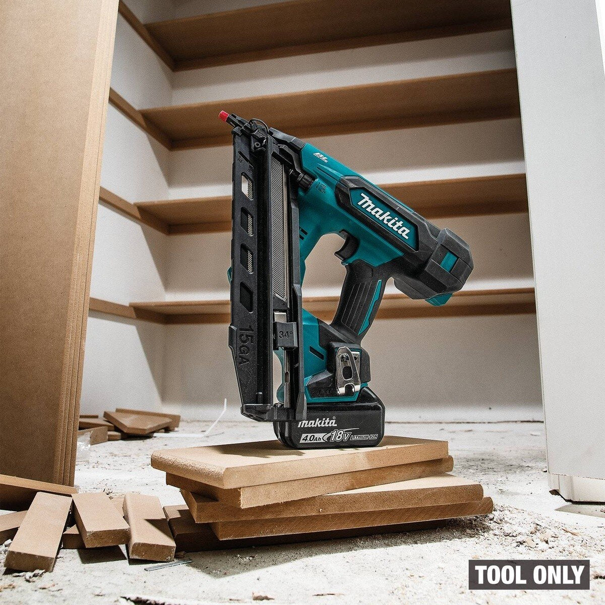 Makita XNB08Z 18V LXT Lithium-Ion Brushless Cordless 2-1/2" Angled Finish Nailer 15 Ga. (Tool Only) - 11