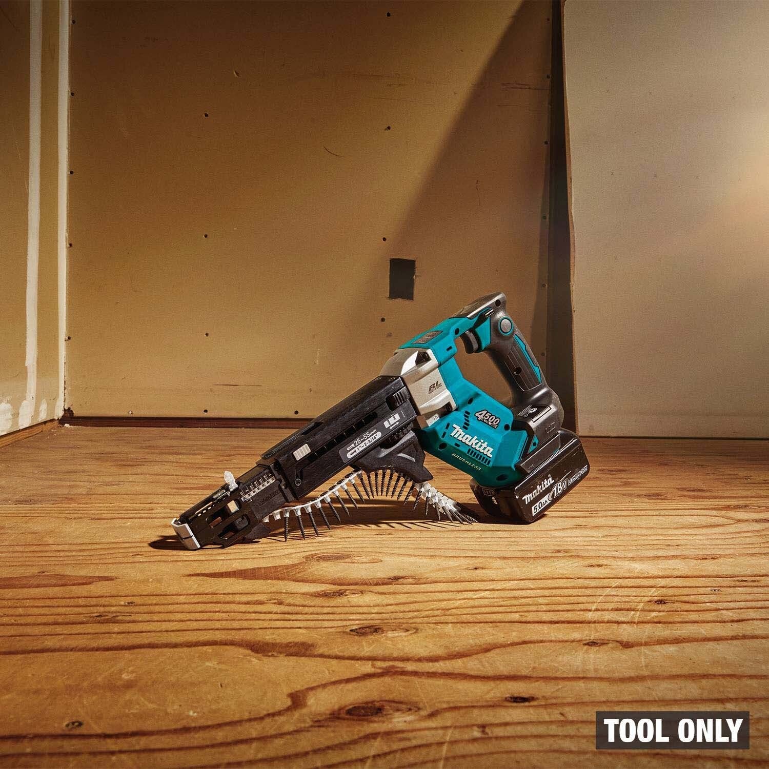 Makita XRF04Z 18V LXT Brushless Cordless 4500 RPM Autofeed Screwdriver 15-5/8 in Tool Only - 12
