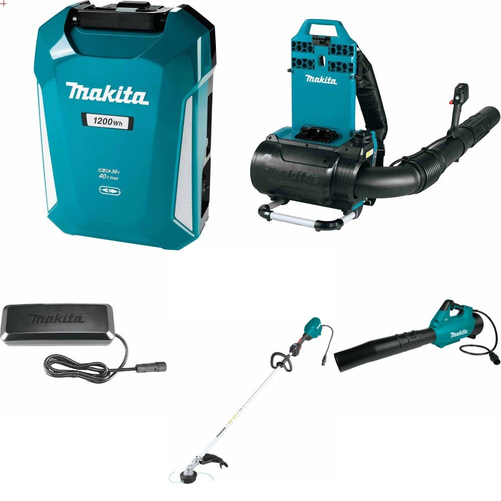 Makita PDC1200 Power Kit W/ Blower, Charger, FREE Trimmer, FREE Blower