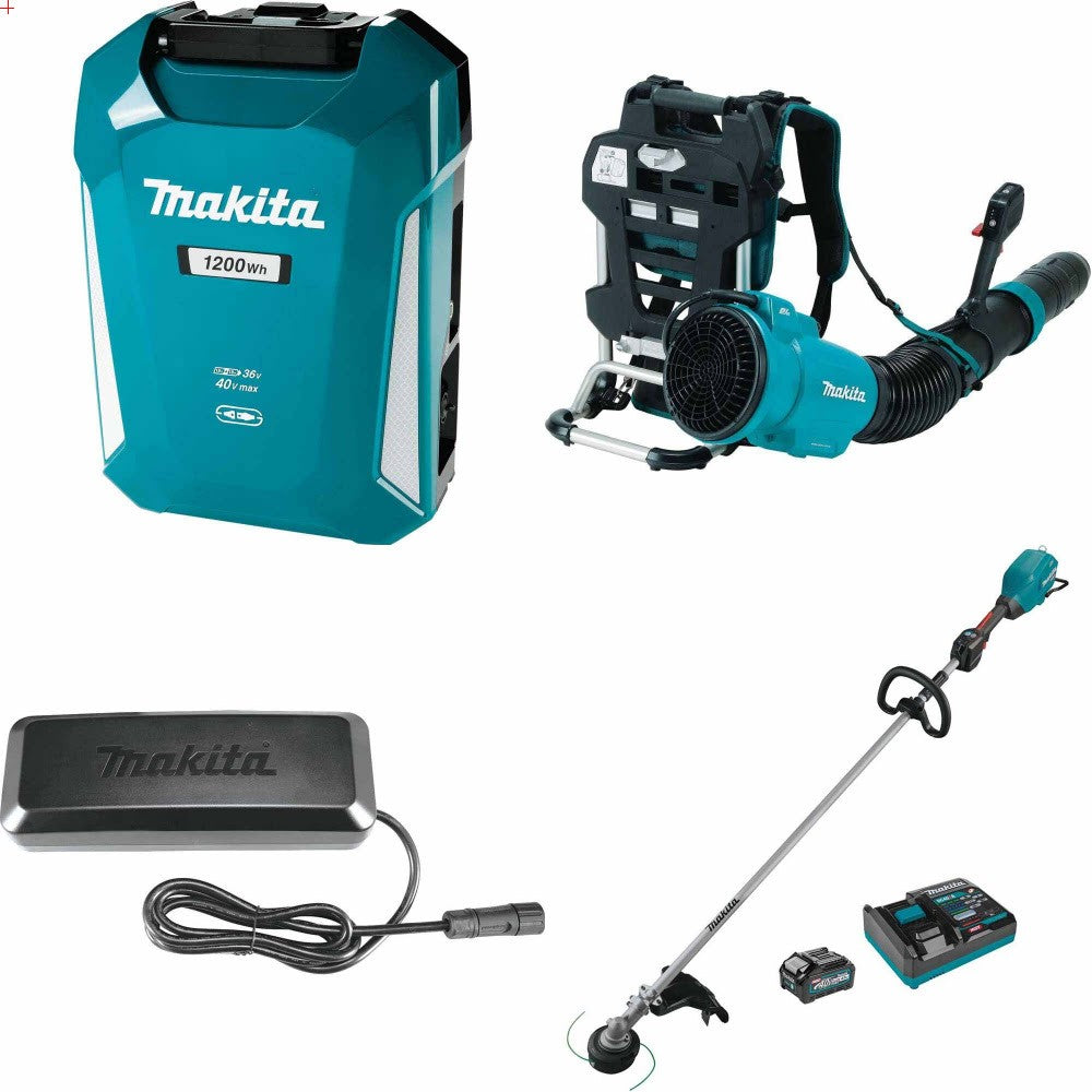Makita Portable Power Supply Kit W/ Blower, Charger and FREE Trimmer Kit