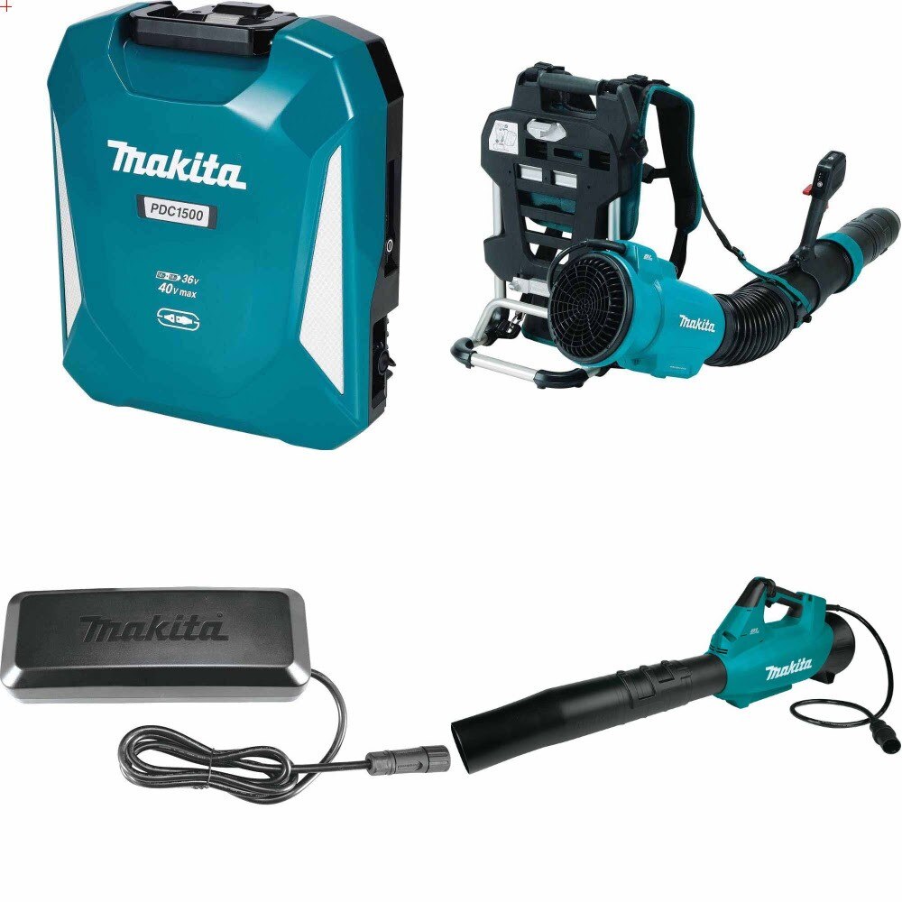 Makita PDC1500 Power Supply Kit W/ Backpack Blower, Charger and FREE Blower