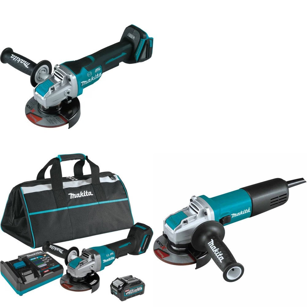 Makita XAG26Z Angle Grinder Kit W/ GAG13M1 Grinder Kit and FREE GA4570 Grinder