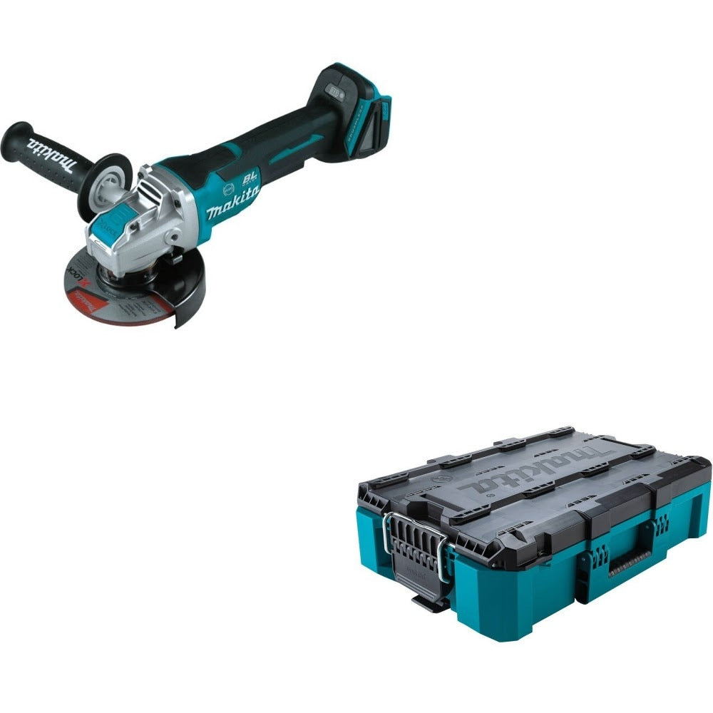 Makita XAG26Z X-LOCK Angle Grinder Kit W/ FREE T-90037 Medium Tool Box