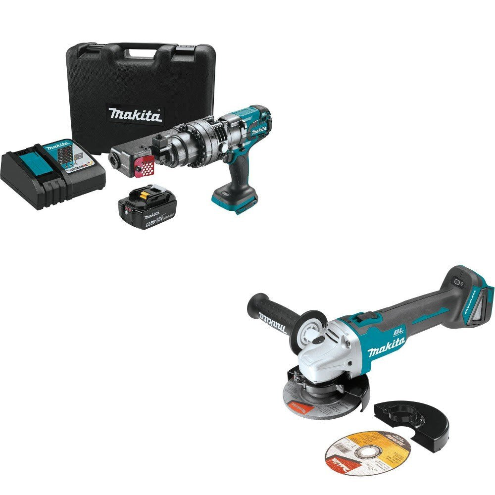 Makita XCS04T1 Rebar Cutter Kit W/ FREE XAG04Z 4-1/2"/5" Angle Grinder