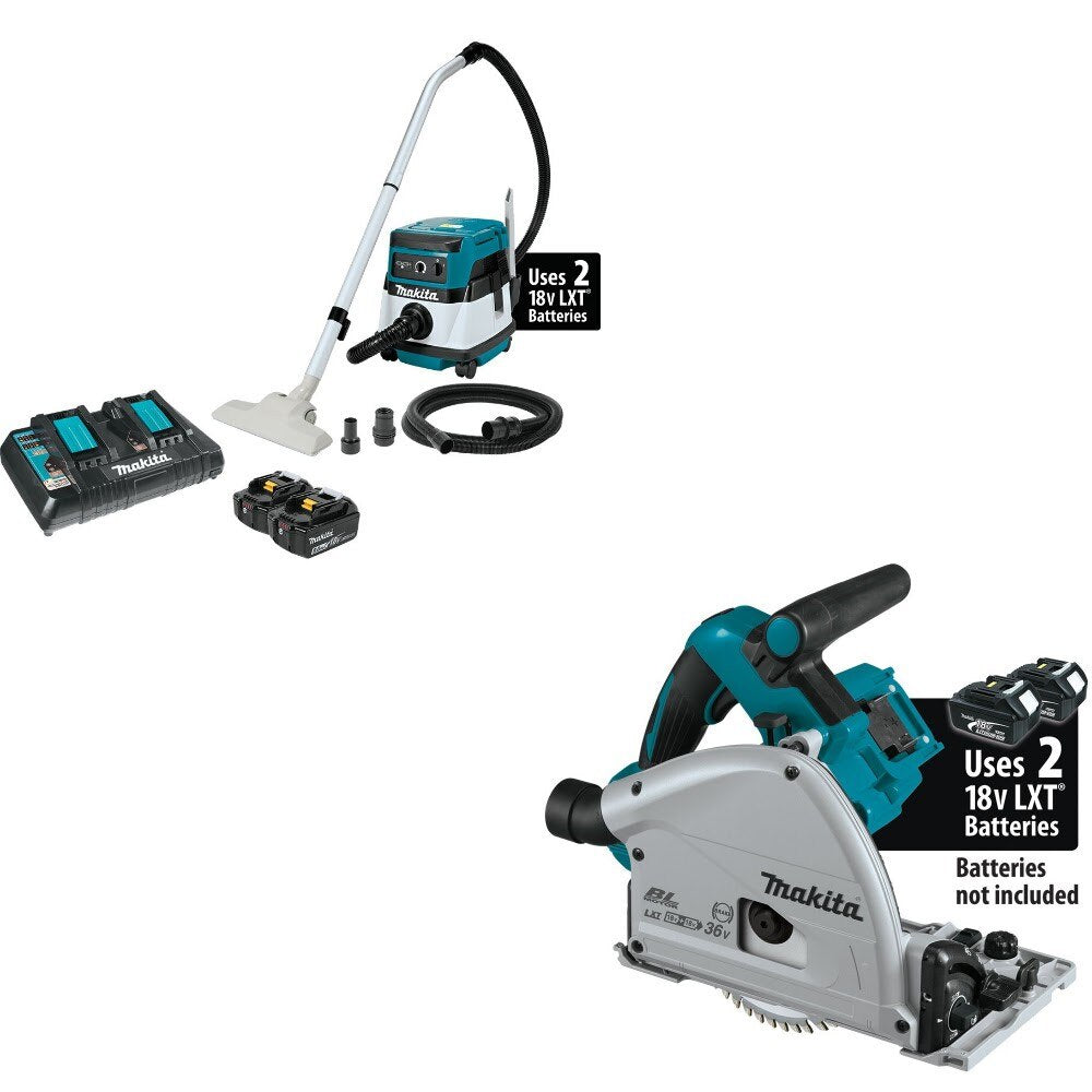 Makita XCV04PT Dust Extractor Kit W/ FREE XPS02ZU Plunge Saw