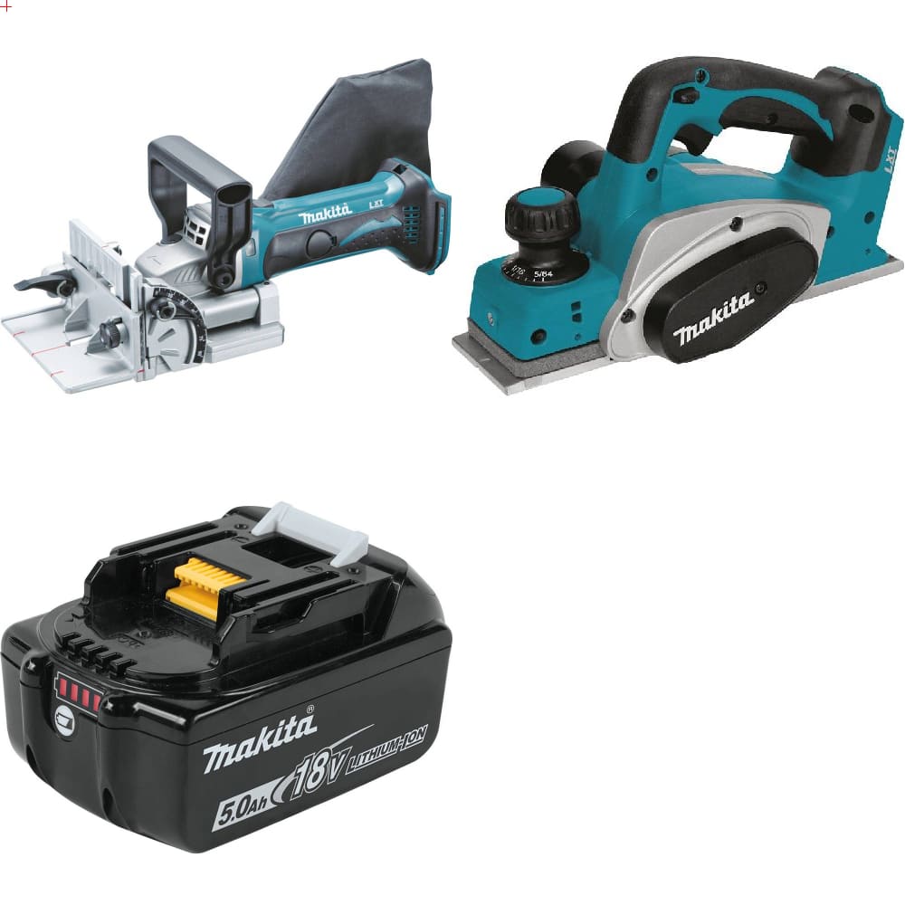 Makita XJP03Z 18V LXT Joiner w/ XPK01Z 18V Planer, Bare & FREE 18V Battery