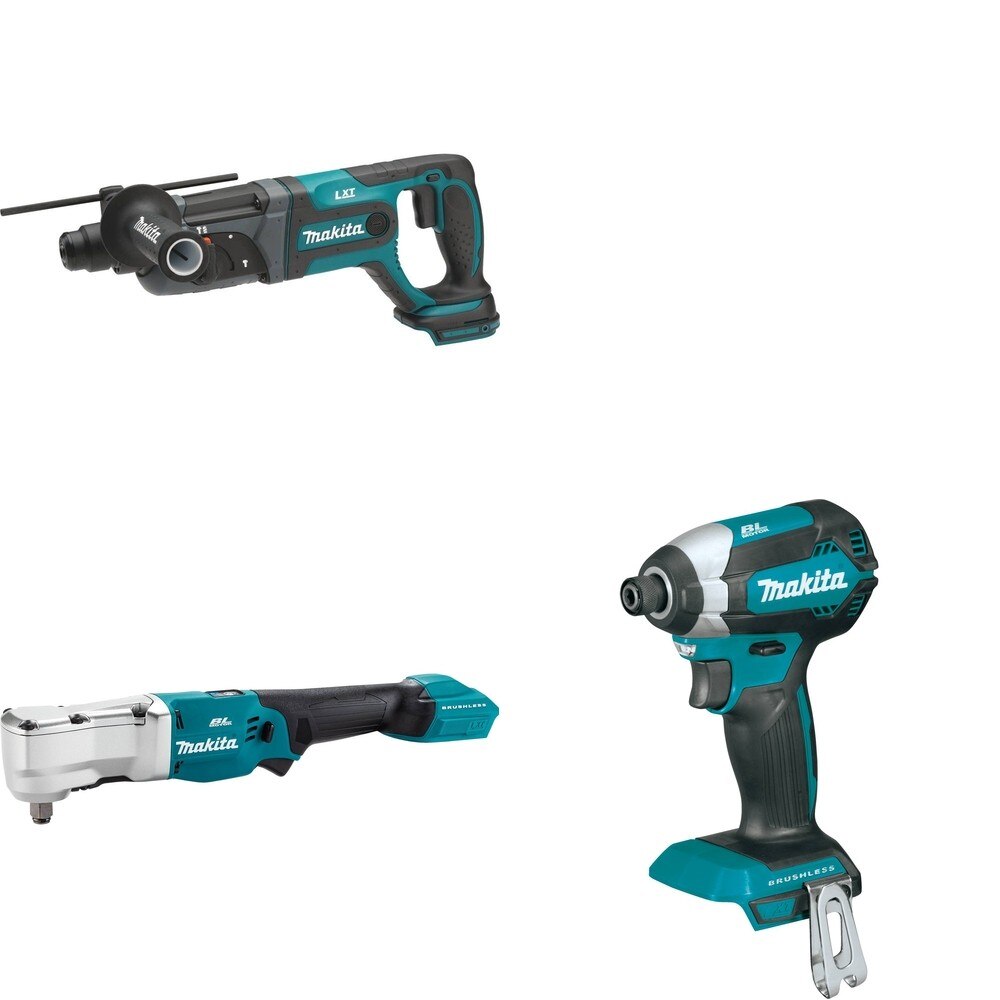 Makita XLT04Z Angle Impact Wrench W/ XRH04Z Rotary Hammer and FREE XDT13Z Impact Driver