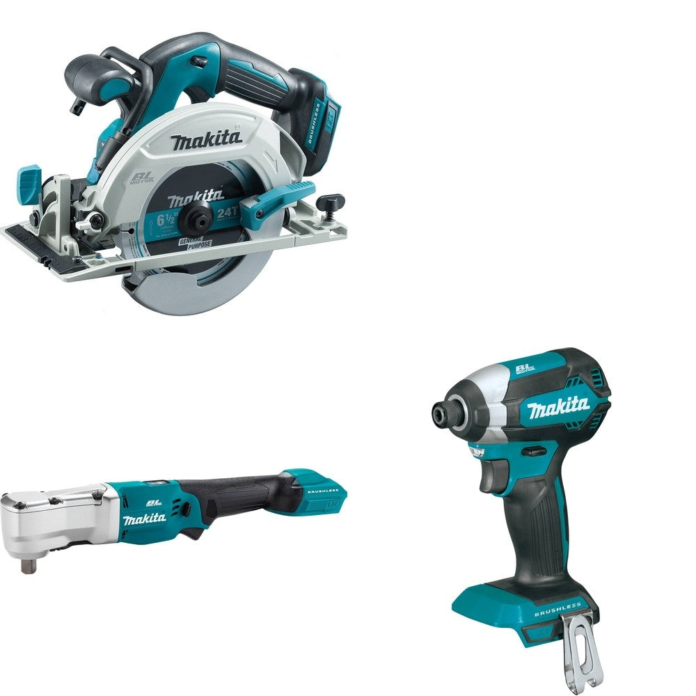 Makita XLT05Z Angle Impact Wrench W/ XSH03Z Circular Saw and FREE XDT13Z Impact Driver
