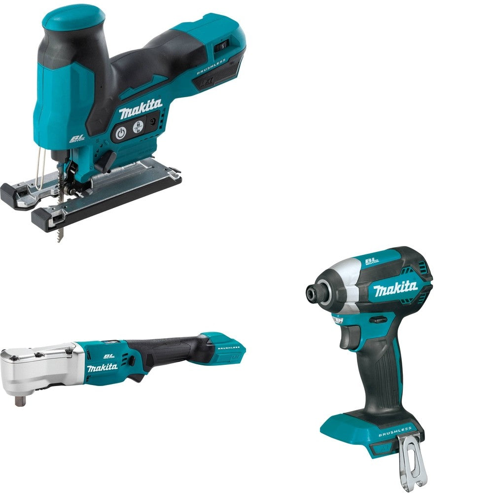 Makita XLT05Z Angle Impact Wrench W/ XVJ05Z Jig Saw and FREE XDT13Z Impact Driver