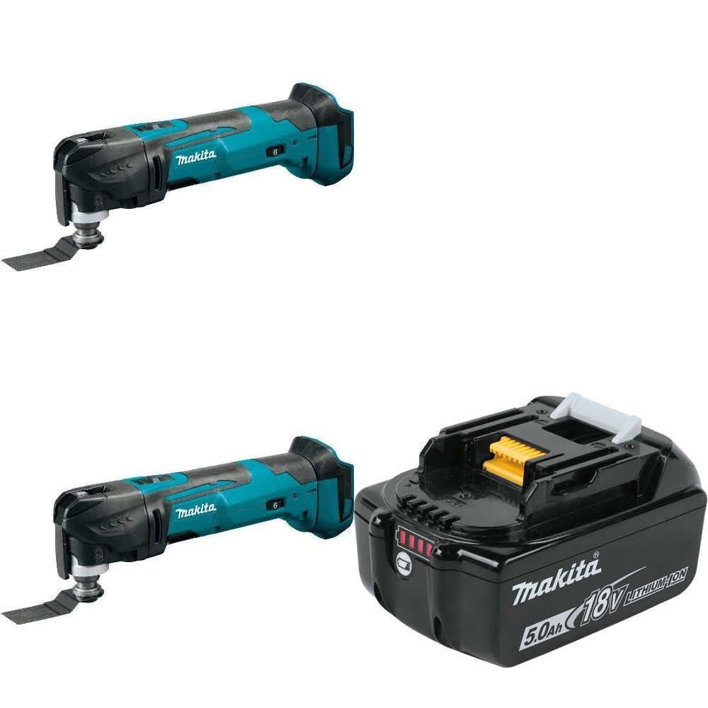 Makita XMT03Z 18V LXT Cordless Multi-Tool, 2 Pack Kit W/ FREE BL1850B 18V LXT 5.0Ah Battery