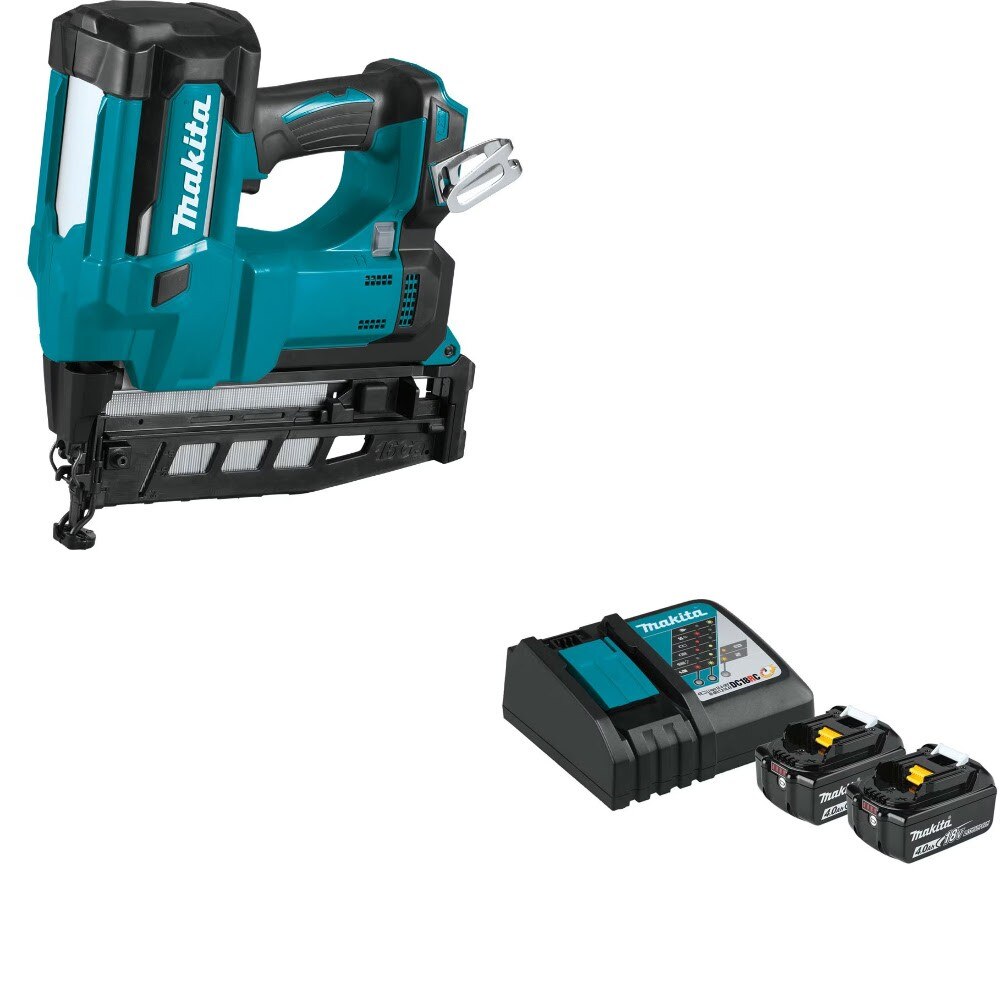 Makita XNB02Z Finish Nailer Kit W/ FREE BL1840BDC2X Starter Pack