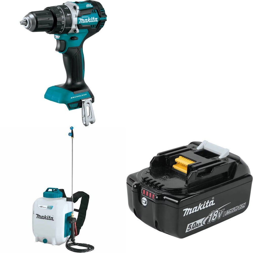 Makita XPH12Z Hammer Driver-Drill Kit W/ XSU01Z Sprayer and FREE BL1850B Battery