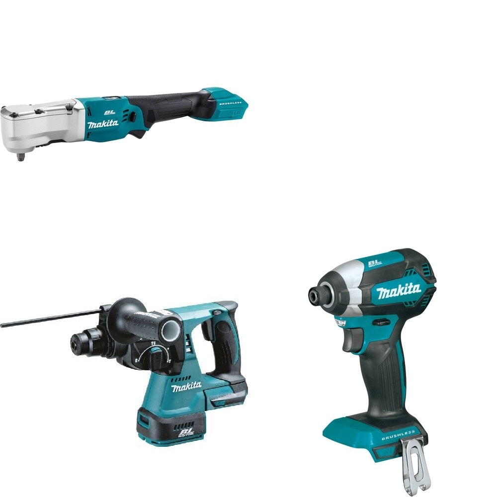 Makita XRH01Z Rotary Hammer W/ XLT03Z Angle Impact Wrench and FREE XDT13Z Impact Driver