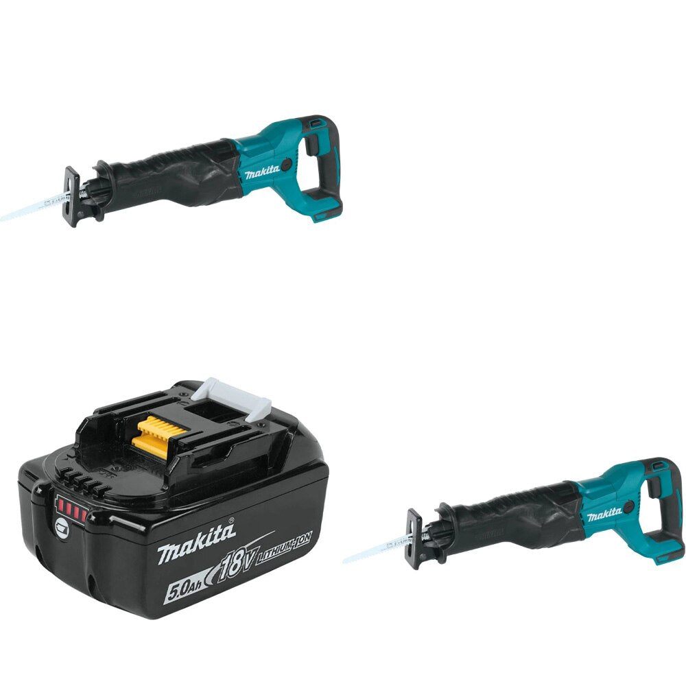 Makita XRJ04Z 18V Recip Saw, 2 Pack Kit W/ FREE BL1850B 5.0Ah Battery