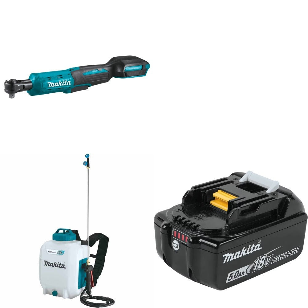 Makita XRW01Z Ratchet Kit W/ XSU01Z 2.6 Gal Sprayer and FREE BL1850B Battery