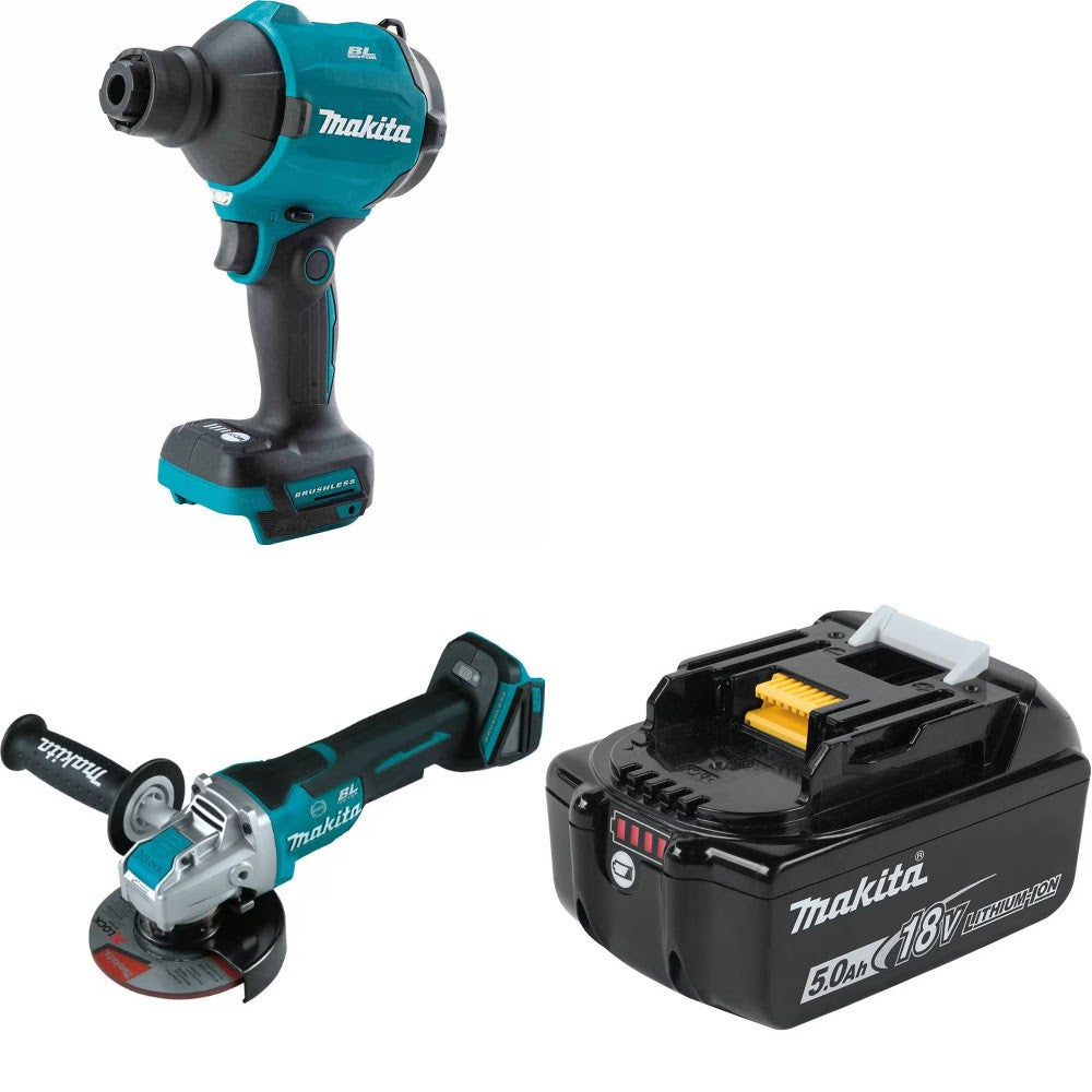Makita XSA01Z High Speed Blower Kit W/ XAG26Z Grinder and FREE BL1850B Battery