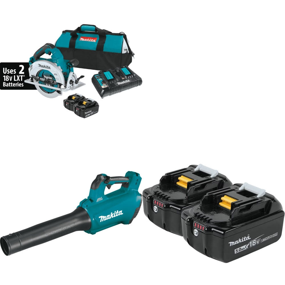 Makita XSH06PT 7-1/4" Circular Saw Kit W/ XBU03Z Blower and FREE BL1850B-2