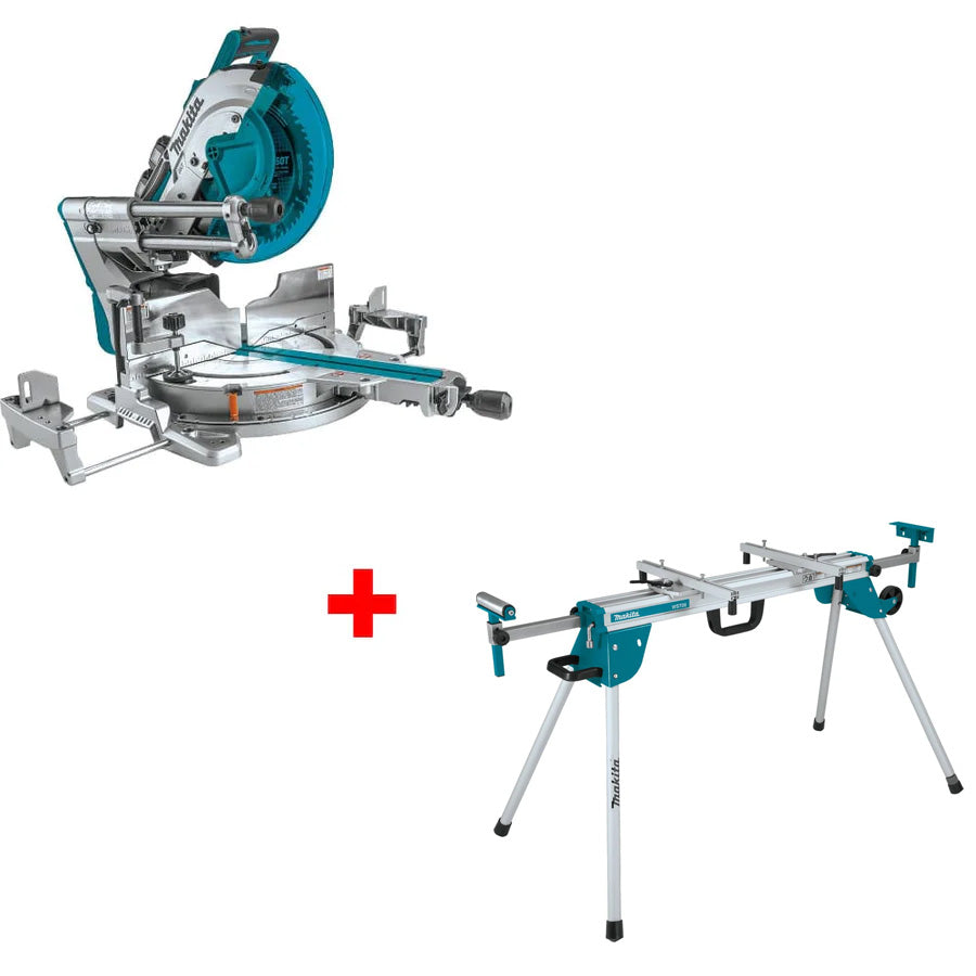 Makita XSL08PT 18V X2 36V 12" Miter Saw w/ FREE WST06 Folding Miter Saw Stand